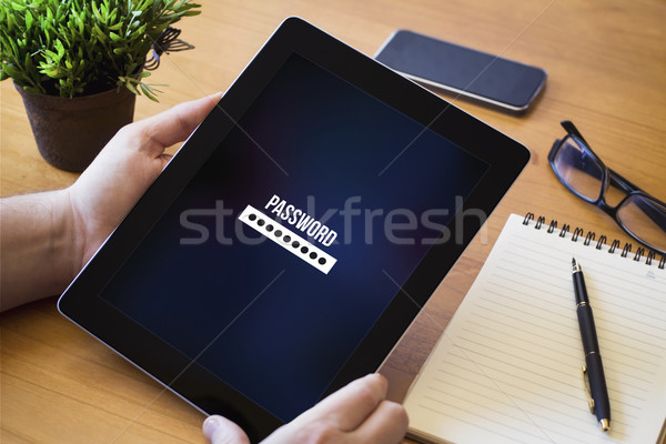 desktop tablet password Stock photo © georgejmclittle