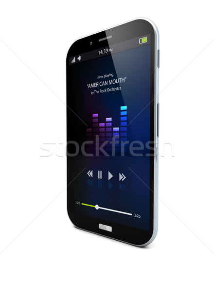 Muzyki smartphone oddać technologii komórkowych komunikacji Zdjęcia stock © georgejmclittle