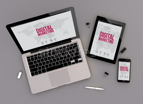 responsive design digital marketing zenith view Stock photo © georgejmclittle