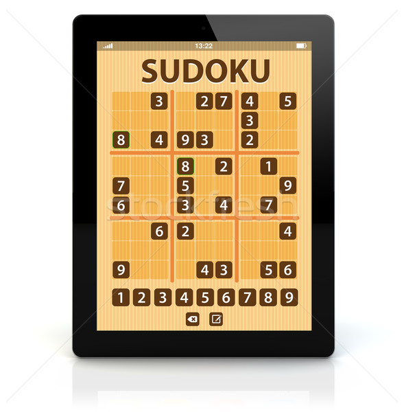 tablet pc sudoku application Stock photo © georgejmclittle