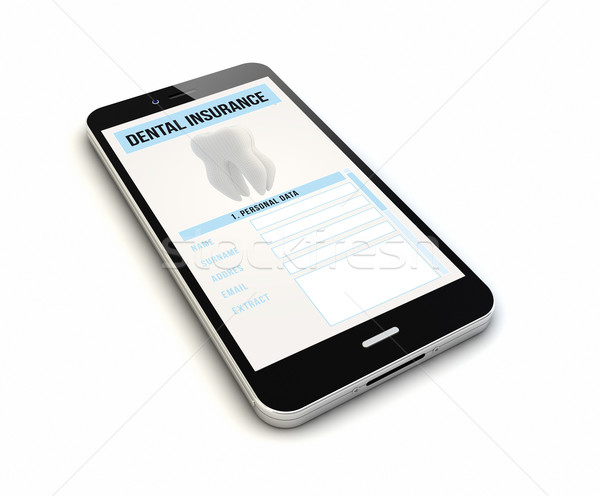 smartphone dental insurance render Stock photo © georgejmclittle
