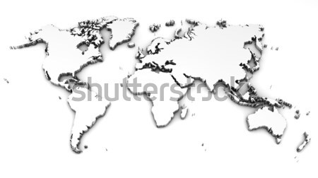 Részletes világtérkép render világ Föld Stock fotó © georgejmclittle