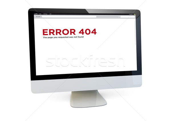 Hiba render számítógép képernyő izolált üzlet Stock fotó © georgejmclittle