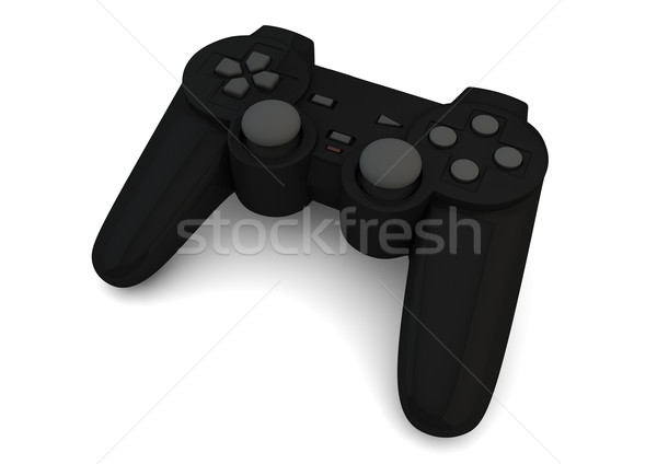 Gamepad geven algemeen zwarte geïsoleerd knoppen Stockfoto © georgejmclittle