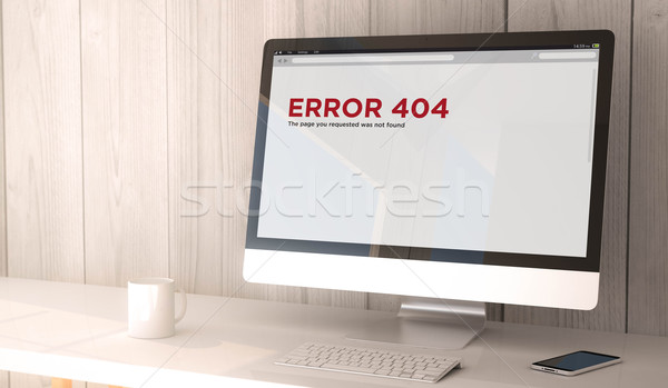 desktop computer error 404 Stock photo © georgejmclittle