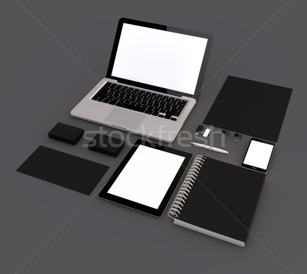 black branding mock-up Stock photo © georgejmclittle