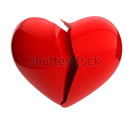 összetört szív 3d render szeretet absztrakt terv pár Stock fotó © georgejmclittle