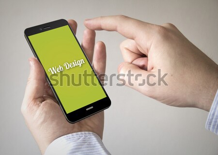  touchscreen smartphone with error 404 on the screen Stock photo © georgejmclittle