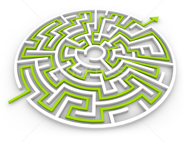 Stockfoto: Labyrint · 3d · render · business · abstract · achtergrond · helpen