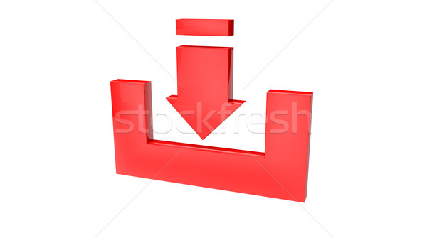 Descargar hacer icono de descarga blanco concepto icono Foto stock © georgejmclittle