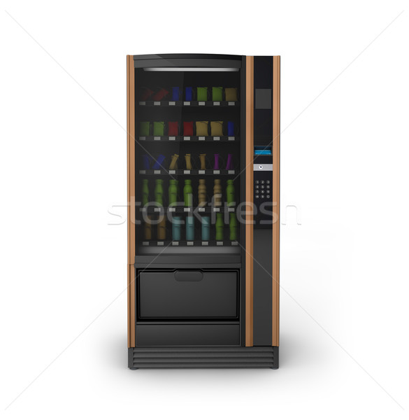 Сток-фото: торговый · автомат · изолированный · белый · бизнеса · технологий · магазине