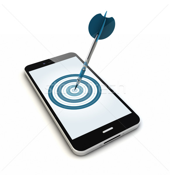 smartphone target isolated Stock photo © georgejmclittle