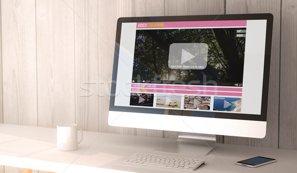 De streaming vídeo digital tornar gerado Foto stock © georgejmclittle