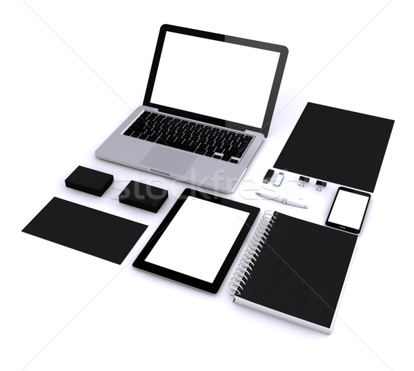 изолированный черный брендинг книга 3D Сток-фото © georgejmclittle