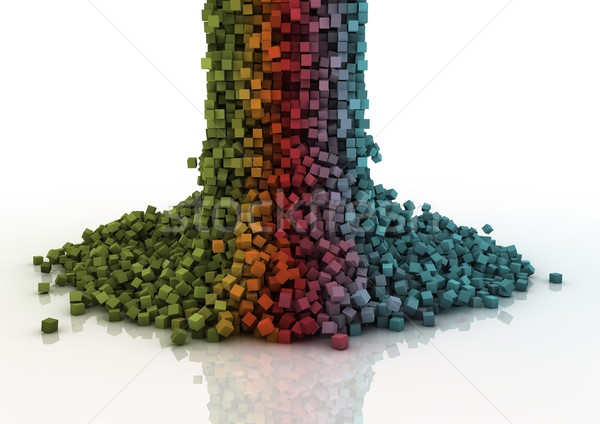 Stock photo: pixel cascade