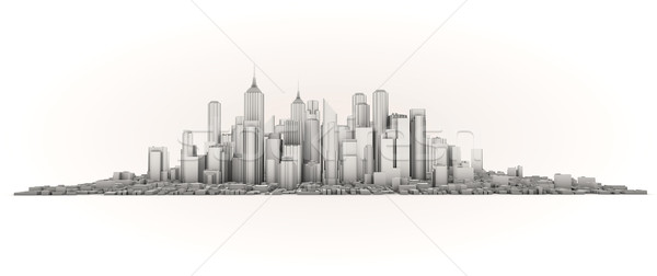 Skyline isolato cielo città arte Foto d'archivio © georgejmclittle