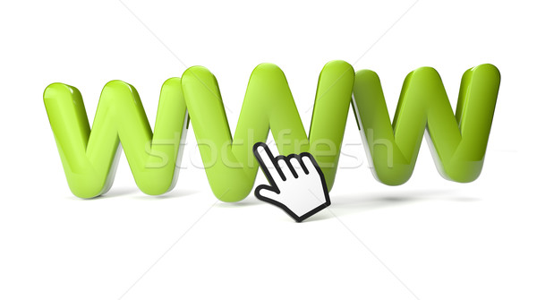 World wide web hacer icono texto www verde Foto stock © georgejmclittle
