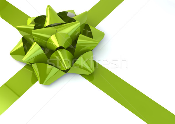 Zöld íj render születésnap háttér bolt Stock fotó © georgejmclittle
