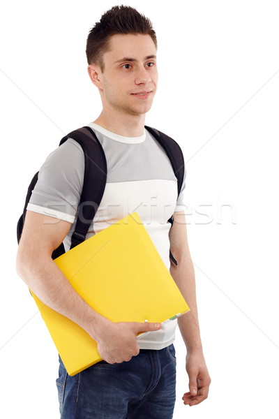 Feliz estudante jovem caderno mão sorridente Foto stock © georgemuresan