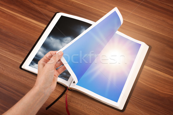 Fliping the page for a change Stock photo © georgemuresan