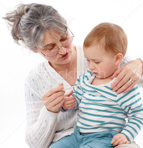 Kochający opieki babunia wnuk miłości matka Zdjęcia stock © georgemuresan
