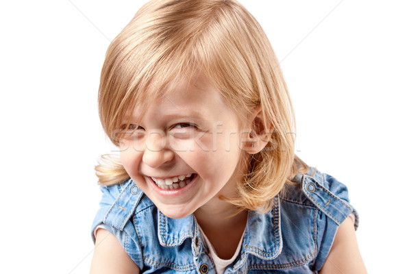 Bonitinho menina feliz little girl jogar risonho Foto stock © georgemuresan