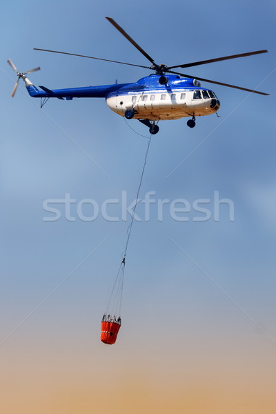 Stockfoto: Brand · vechter · Blauw · redding · helikopter · water