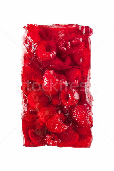 Framboos gelei cake Rood voedsel aardbei Stockfoto © georgemuresan