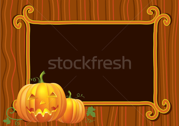 Halloween ontwerp frame teken groene rock Stockfoto © GeraKTV