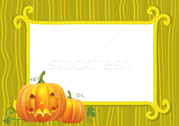 Halloween ontwerp frame teken groene rock Stockfoto © GeraKTV