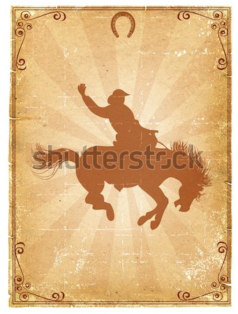 Cowboy textură de hârtie natură bărbaţi retro pălărie Imagine de stoc © GeraKTV