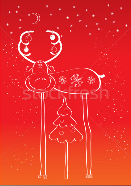 Foto stock: Feliz · año · nuevo · Navidad · postal · fondo · texturas · rojo