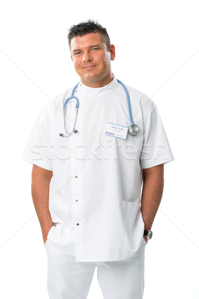 Bonito médico vestido branco medicina retrato lab Foto stock © Geribody