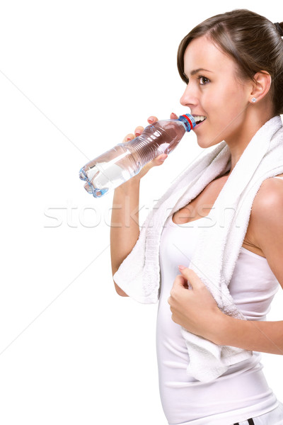 Live a healthy lifestyle! Drink lots of water and start training  Stock photo © Geribody