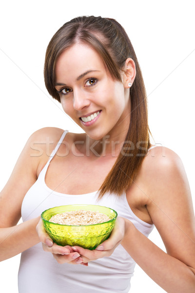 Foto stock: Viver · delicioso · cereal · mulher · comida