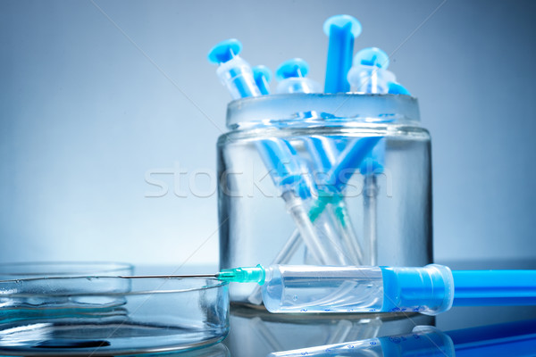 Many injection needle on the table Stock photo © Geribody