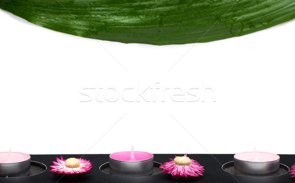 Spa martwa natura aromatyczny świece kwiat charakter Zdjęcia stock © Geribody