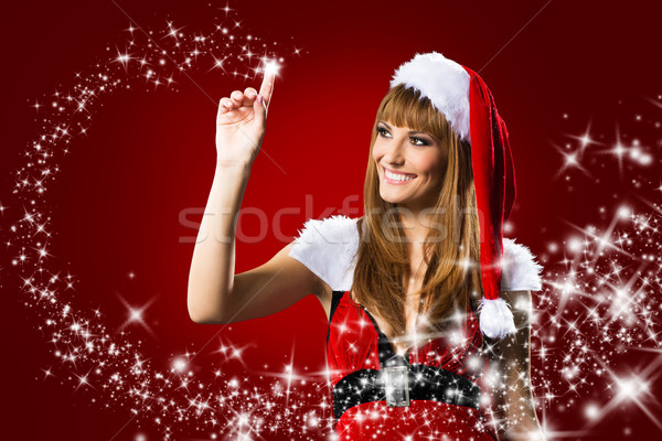 Noël fille portrait belle [[stock_photo]] © Geribody