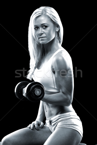 Zdjęcia stock: Młoda · kobieta · fitness · treningu · kobieta