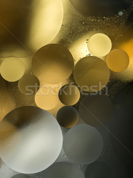 Foto stock: Ouro · cinza · gradiente · Óleo · gotas · água