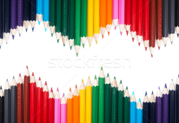 Zdjęcia stock: Wiele · kolorowy · farbują · trójkąt · pióro
