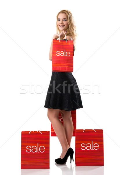 美人 黒のドレス 販売 袋 女性 女性 ストックフォト © Geribody