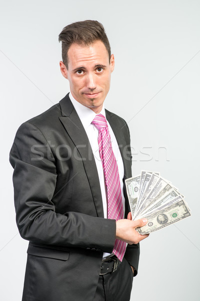 Empresário dinheiro negócio modelo branco Foto stock © Geribody