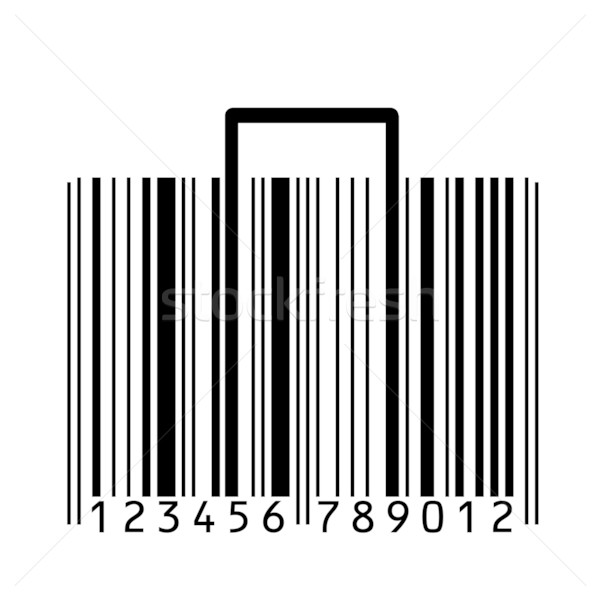 Koffer stilisierten Barcode Business Geld Design Stock foto © Ghenadie