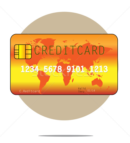 Illustration of a creditcard with circle background Stock photo © gigra