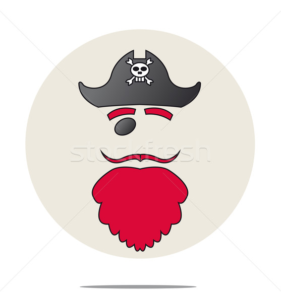 Illustration of a pirate with red beard Stock photo © gigra