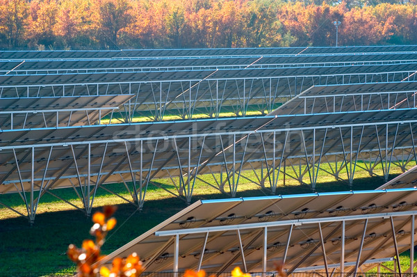 Elektrownia technologii niebieski przemysłu fabryki Zdjęcia stock © Gilles_Paire