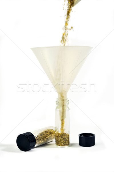 Doldurma altın tüp arka plan bilim şişe Stok fotoğraf © Gilles_Paire