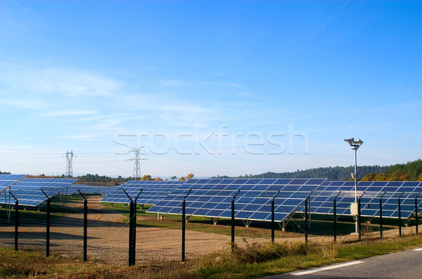 Elektrownia technologii niebieski przemysłu fabryki Zdjęcia stock © Gilles_Paire