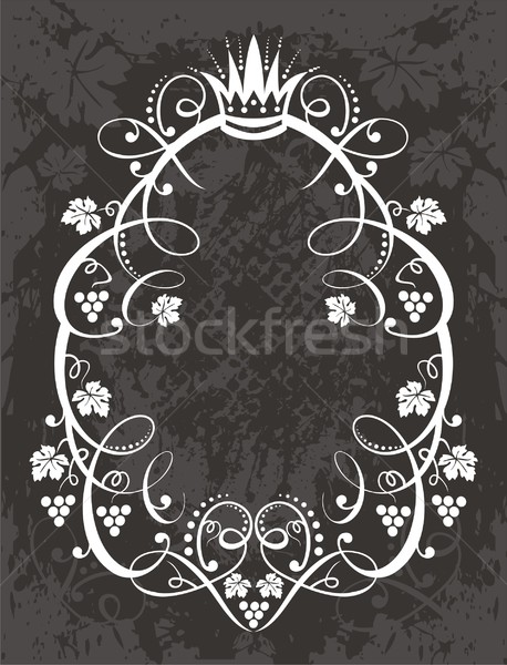 Foto stock: Floral · quadro · arte · preto · nosso · padrão